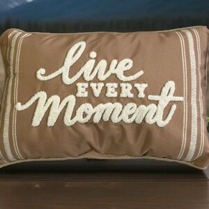 22” X 24” Member’s Mark Indoor Accent Pillow “Live Every Moment”